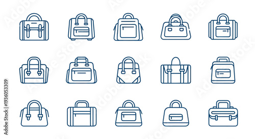 Bags collection vector icons set