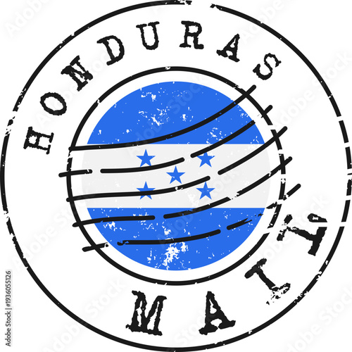 Honduras Grunge Postal Stamp