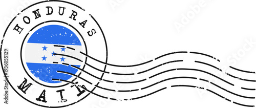 Honduras Grunge Mail Stamp