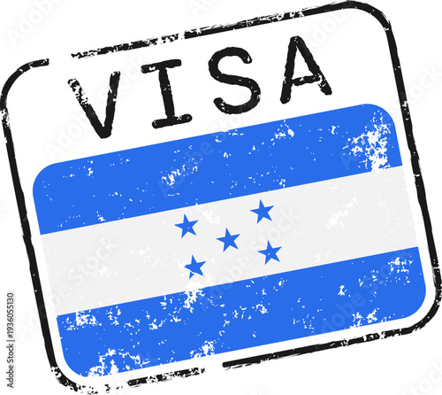 Honduras Visa Grunge Stamp