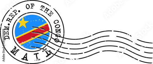 Congo DR Grunge Postmark Stamp