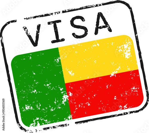 Benin Visa Grunge Stamp