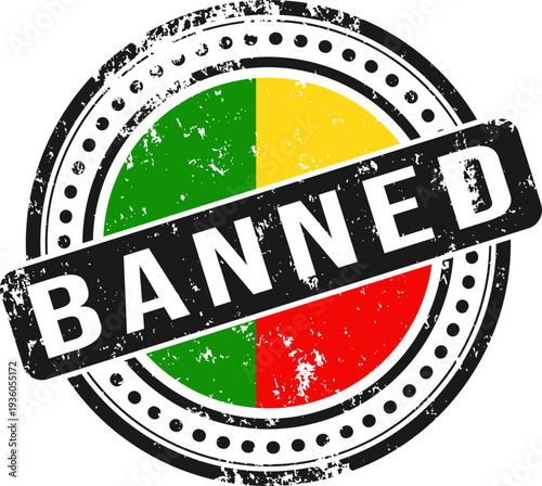 Benin Banned Grunge Stamp