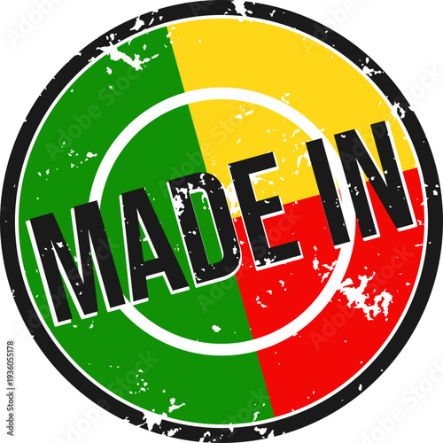 Benin Made In Grunge Stamp