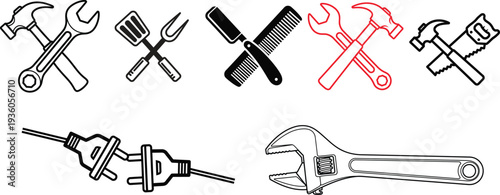 Collection of hand tools and hardware