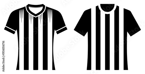Professional striped soccer jersey template for team sports uniform design