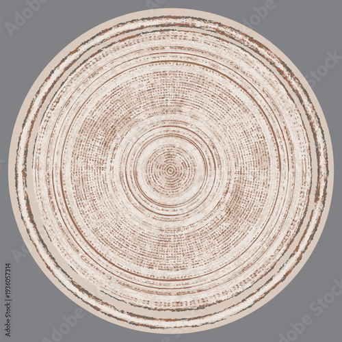 background of wabi sabi slyle with simple and organic abstract shapes and flowers in vases. best colors for wabi sabi and japandy style. contemporary vector illustration, round carpet pattern design