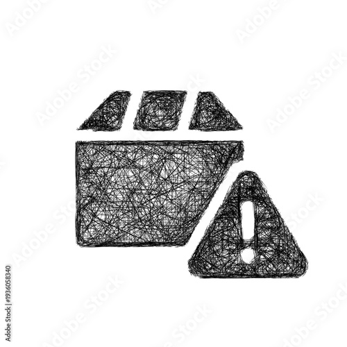 Sketch low stock warning icon design