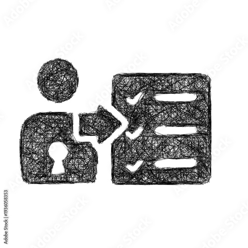 Sketch login before checkout icon design