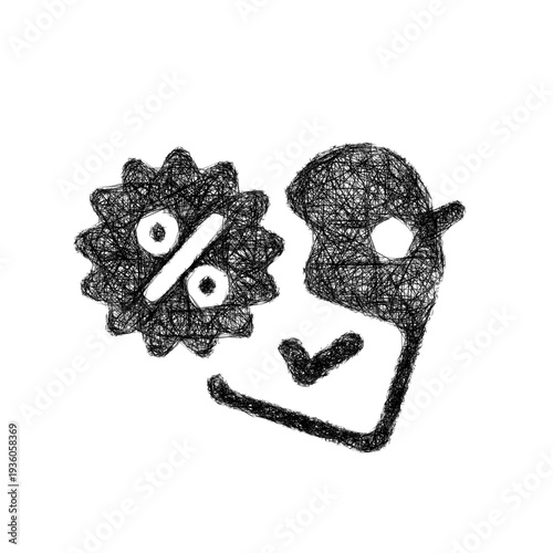 Sketch promo code applied icon design