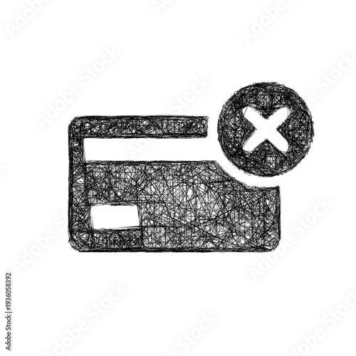 Sketch payment failed icon design