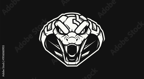Stylized cobra head illustration