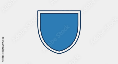 Blue shield icon simple vector graphic design element
