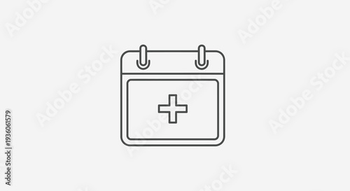 Calendar icon with plus symbol for adding events