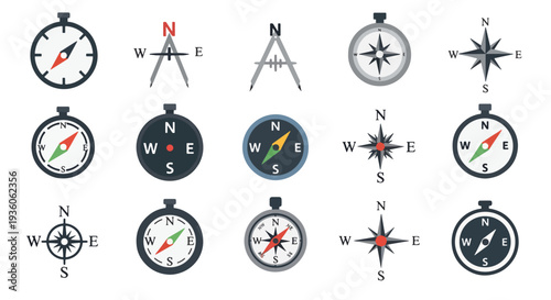 Compass Icons Set