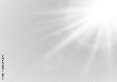 PNG soft sunlight rays overlay with subtle white glow. Transparent beams illuminate the background naturally. Ideal for dreamy and minimal vector textures.