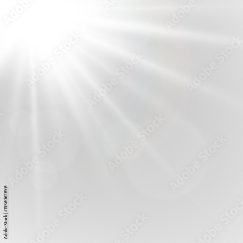 PNG soft sunlight rays shine through transparent overlay. Warm golden glow creates realistic light effect. Perfect for dreamy photo and vector designs.