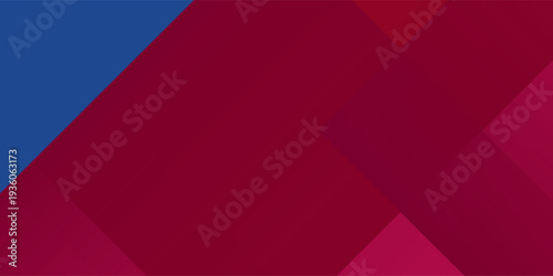 Abstract blue red banner geometric shapes background. Vector abstract graphic design banner pattern presentation background web template.