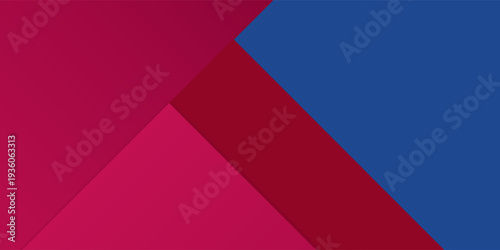 Abstract blue red banner geometric shapes background. Vector abstract graphic design banner pattern presentation background web template.