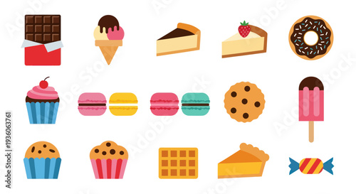 Assorted colorful desserts collection