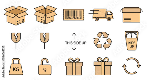 Shipping and Packaging Icons