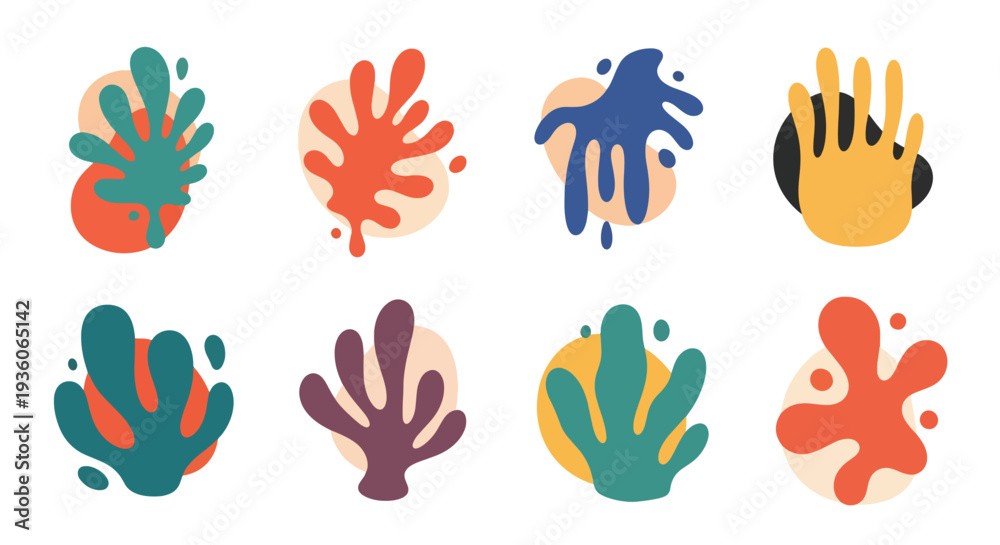 Fototapeta premium Vibrant Handprint Icons