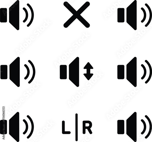 Visual representation of audio channel configurations and signal types Vector