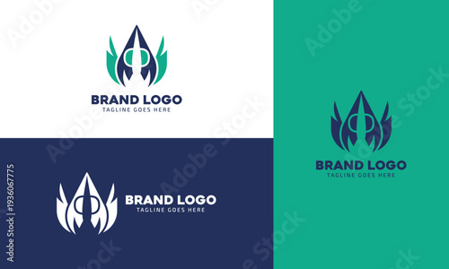 Modern Abstract Rocket Company Logo