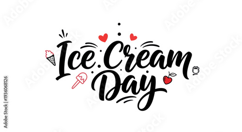 Ice cream day celebration design