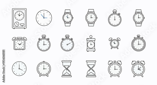 Timekeeping Devices Icons