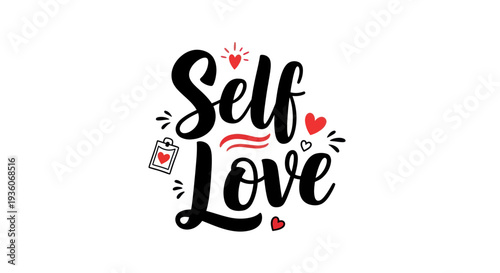 Self love typography design
