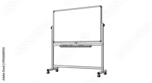 Metal Presentation Whiteboard on Wheels
