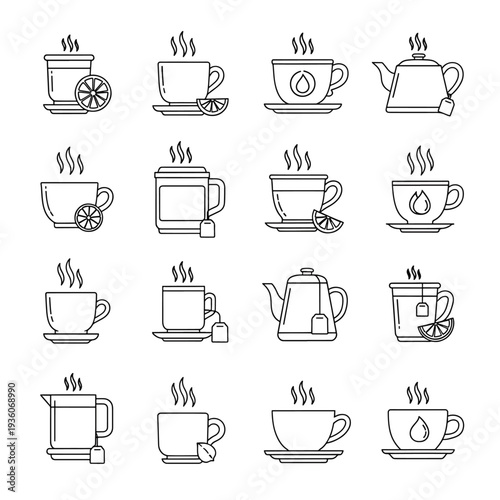 Tea Icons Set