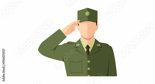 Military Officer Saluting