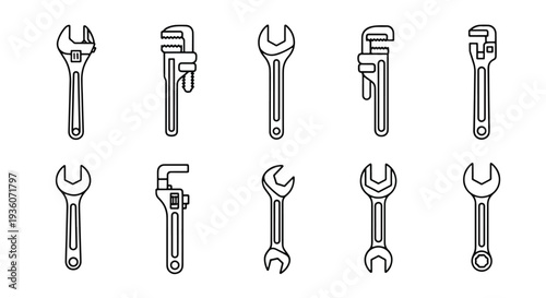 Set of Adjustable Wrenches