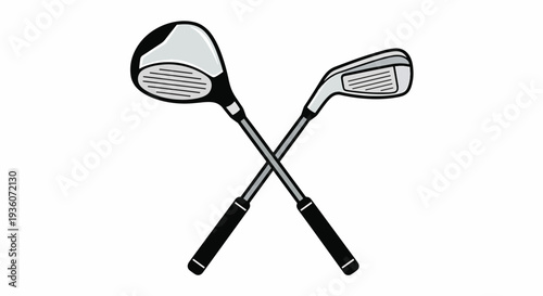 Crossed Golf Clubs