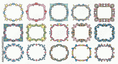 Colorful Floral Frame Collection