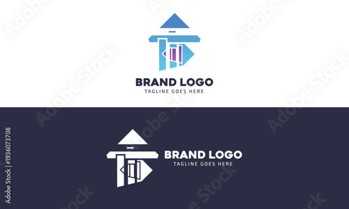 Modern Abstract Geometric Gradient Logo Design Concept