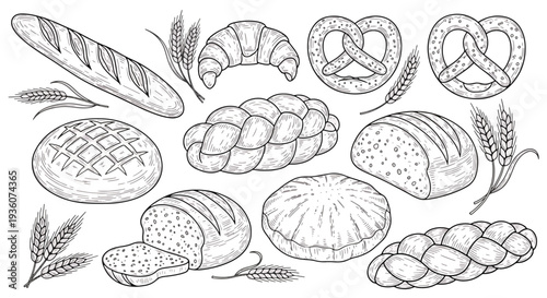 Assorted Hand-Drawn Breads