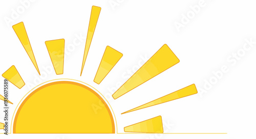 Bright Yellow Sun Symbol