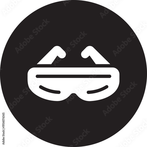 safety glasses glyph icon