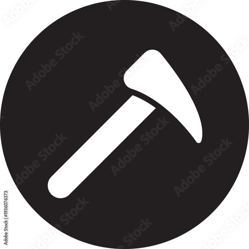 pick axe glyph icon