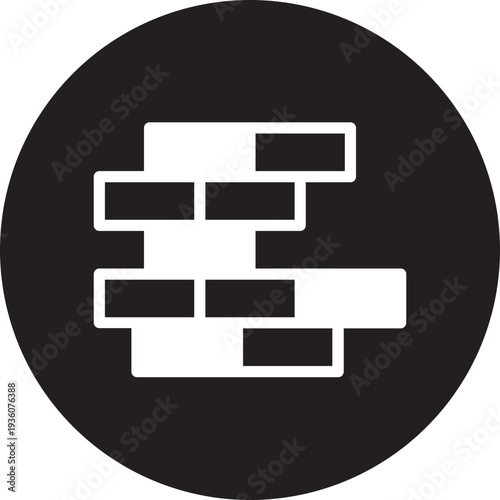 brick wall glyph icon