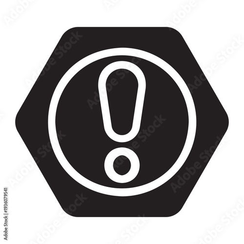 exclamation mark glyph icon