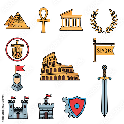 Ancient Roman Symbols and Landmarks