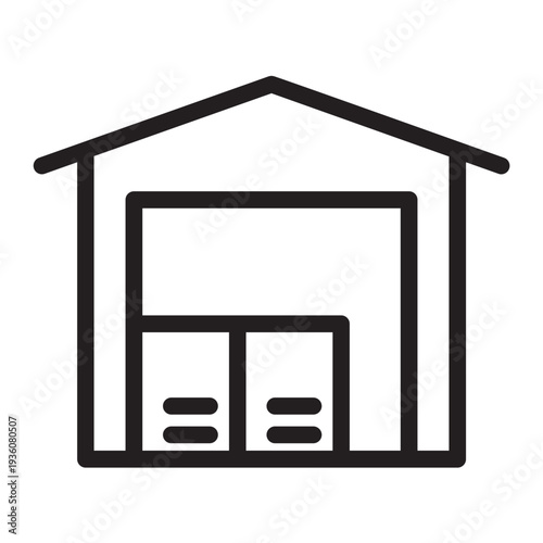 warehouse line icon