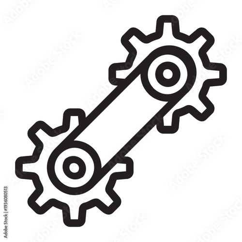 Cogwheels line icon