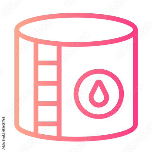 oil refinery gradient icon