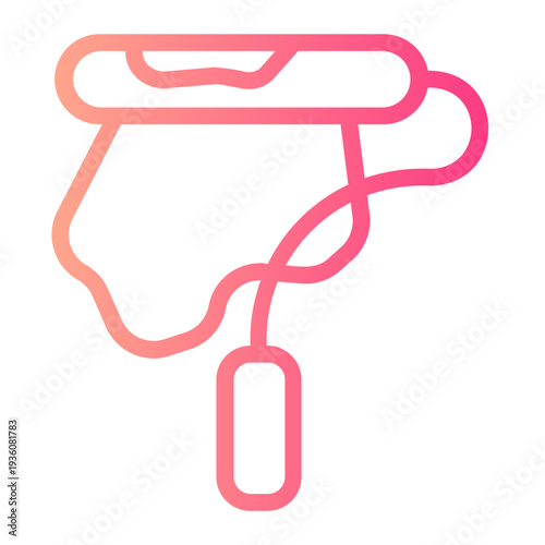 paint roller gradient icon