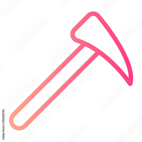 pick axe gradient icon